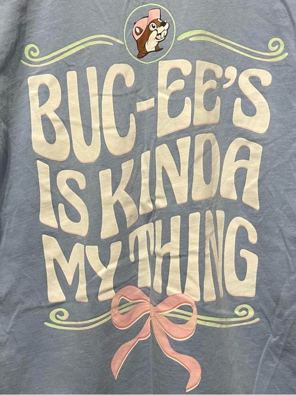 gas station Buc-ee’s is kinda my thing graphic long sleeve crewneck shirt top - Picture 5 of 5